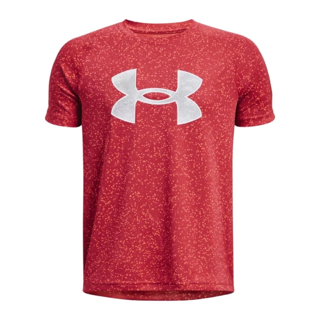 Under Armour Boys' Tech Split Logo Hybrid Short-Sleeve T-Shirt