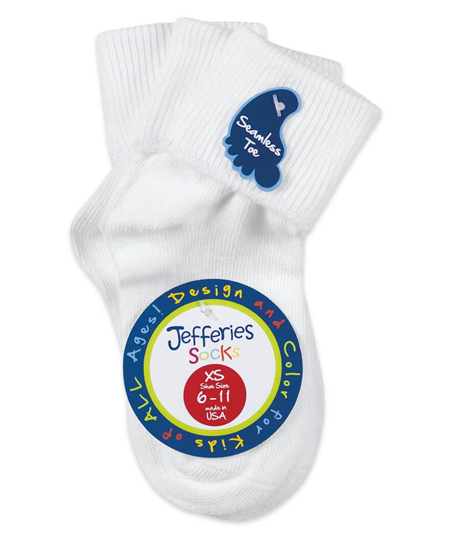 Smooth Toe Turn Cuff Socks (Toddler/Little Kid/Big Kid) – Wagner's Shoes